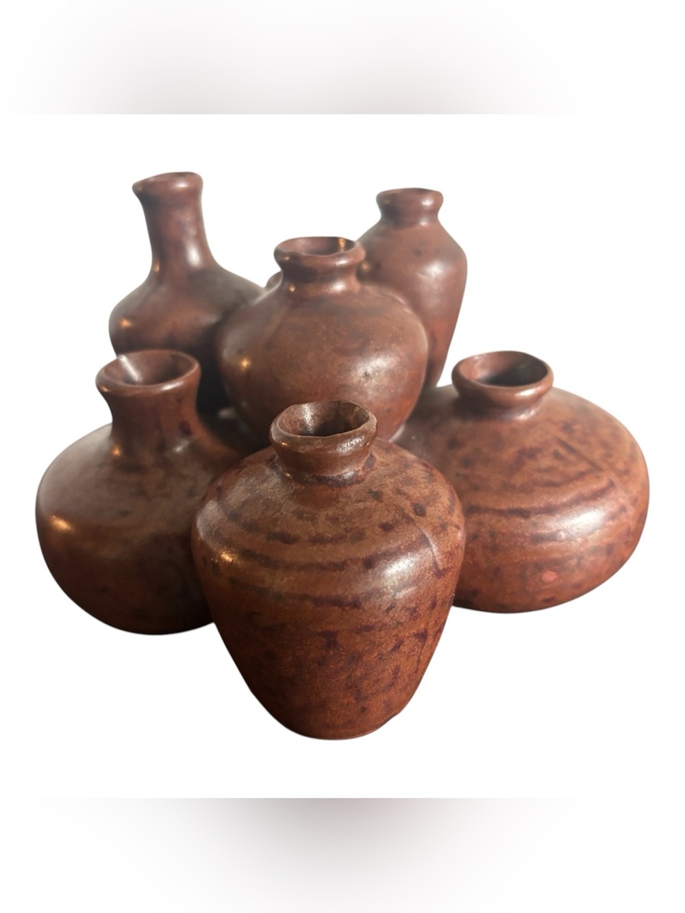 Vintage MCM Pottery Cutting Vase Cluster